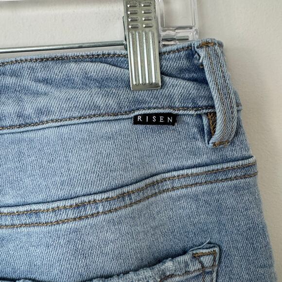 Risen Jeans Light Wash Straight Wide Cuff Jeans with Seam Size 31 - Picture 4 of 7